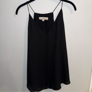 LOFT Women’s Black Spaghetti Strap Cami Tank Top Med P Lightweight Blouse Sexy